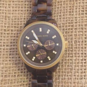 Michael Kors tortoise band watch
